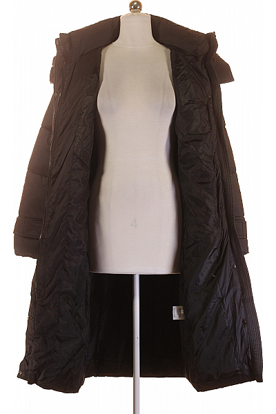 .12 Dámská Zimní Dlouhá Bunda Černá Vel. S