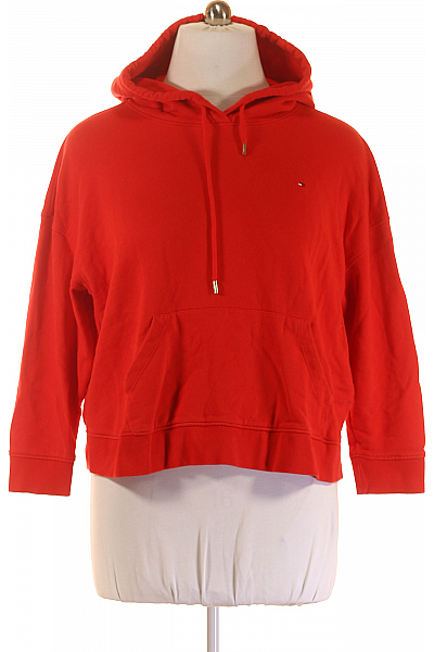 TOMMY HILFIGER Dámská Mikina Červená Second hand Vel. 50