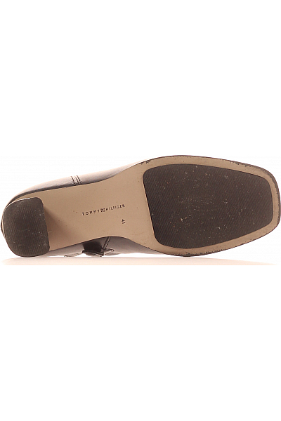 Dámské Boty Kožené Černé TOMMY HILFIGER Second hand Vel. 41