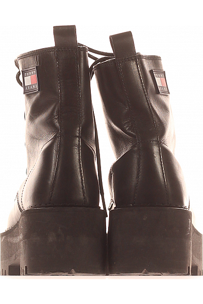 TOMMY HILFIGER Dámské Boty Kožené Černé Vel. 39