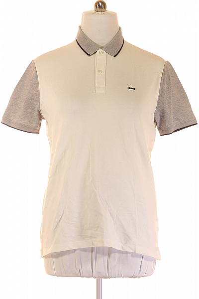 LACOSTE Pánské Tričko Bílé Vel. XL