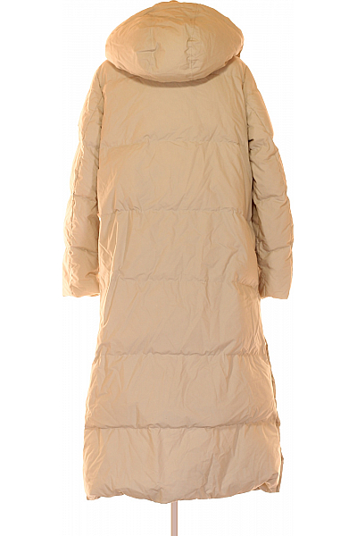 Dámská Zimní Dlouhá Bunda Béžová COMMA Second hand