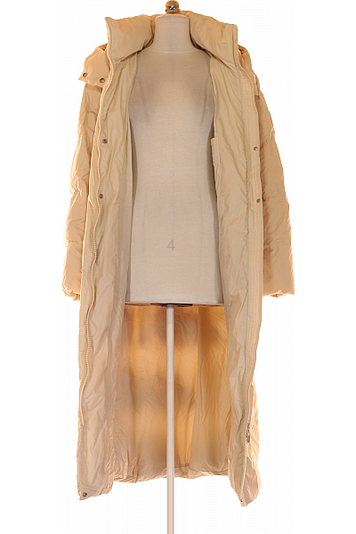 Dámská Zimní Dlouhá Bunda Béžová COMMA Second hand