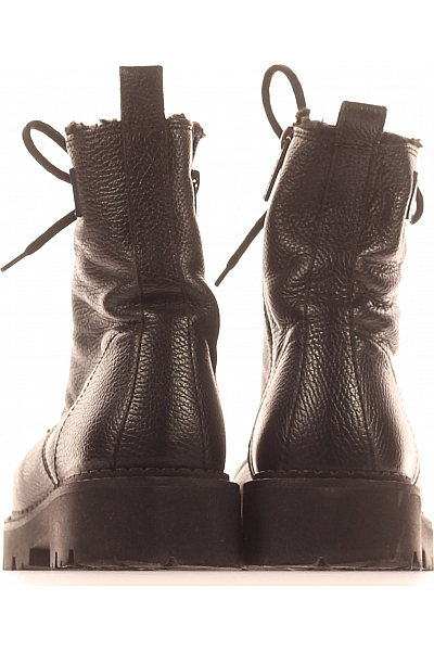 TOMMY HILFIGER Dámské Workery Kožené Černé Vel. 41