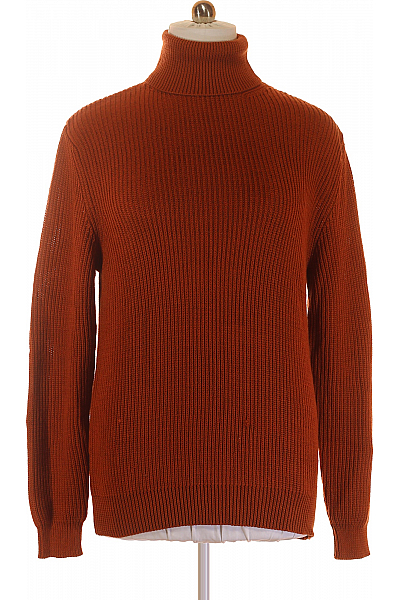 Pánský Svetr Vlněný Hnědý Woolrich Second Hand Vel. XL