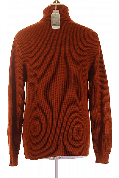 Pánský Svetr Vlněný Hnědý Woolrich Second hand Vel. XL