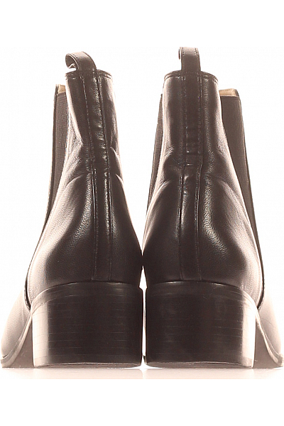 Dámské Boty Kožené Černé HALLHUBER Second hand Vel. 36