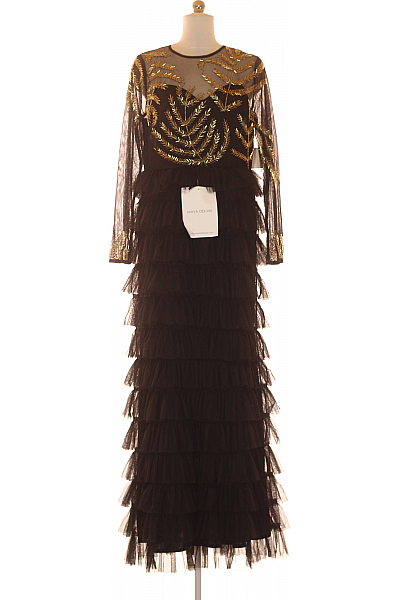 MAYA  Deluxe Společenské Šaty Černé Vel.  42