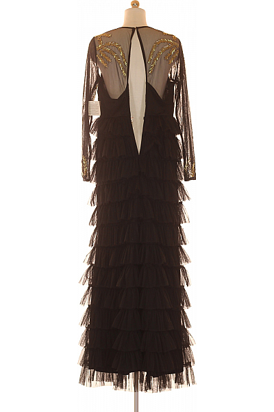 MAYA  Deluxe Společenské Šaty Černé Vel.  42