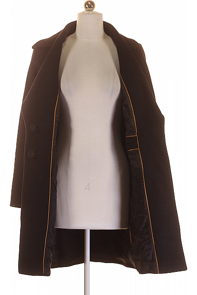 Krátký Dámský Kabát Černý Massimo Dutti