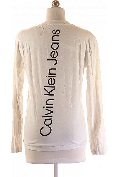 Dámské Tričko s Potiskem Bílé Calvin Klein Vel. S