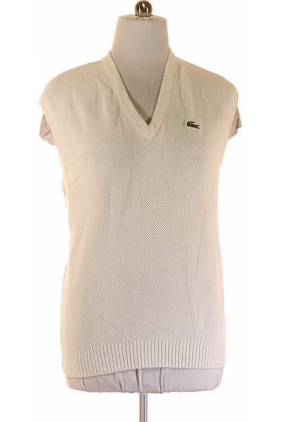 LACOSTE Pánská Vesta Pletená Bílá