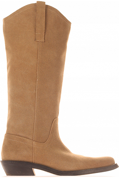 Dámské Kozačky Béžové PULL&BEAR Vel. 38