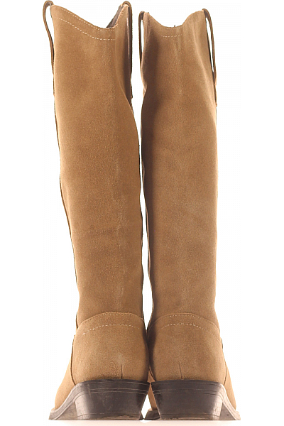 Dámské Kozačky Béžové PULL&BEAR Vel. 38