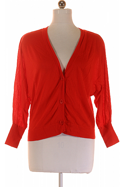 Dámský Cardigan Vlněný Červený LUISA CERANO Second Hand