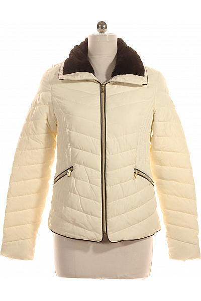 Prošívaná Dámská Bunda Bílá Guess Vel.  42