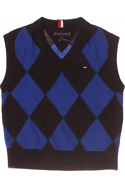 TOMMY HILFIGER Chlapecká Vesta Vlněná Modrá