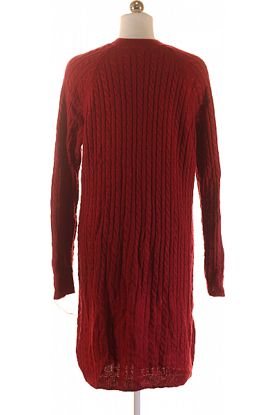 TOMMY HILFIGER  Šaty Pletené Vlněné Vínová Second hand Vel. XS