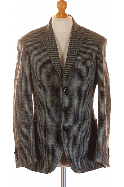 Pánské Sako Vlněné Zelené Charles Tyrwhitt Second hand Vel. 38S