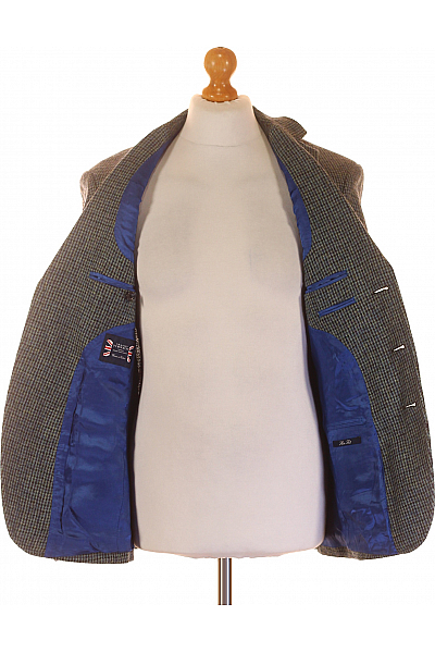 Pánské Sako Vlněné Zelené Charles Tyrwhitt Second hand Vel. 38S