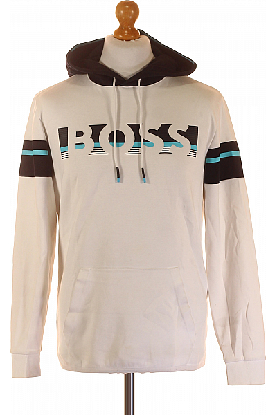 Hugo Boss Pánská Mikina Bez Zapínání Bílá Vel. S