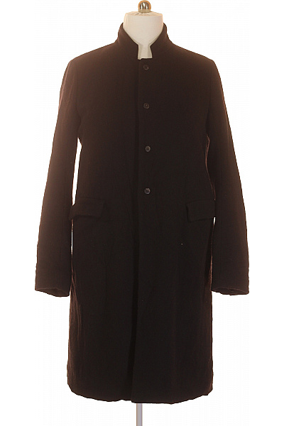 Pánský Kabát Vlněný Černý Vel. 52