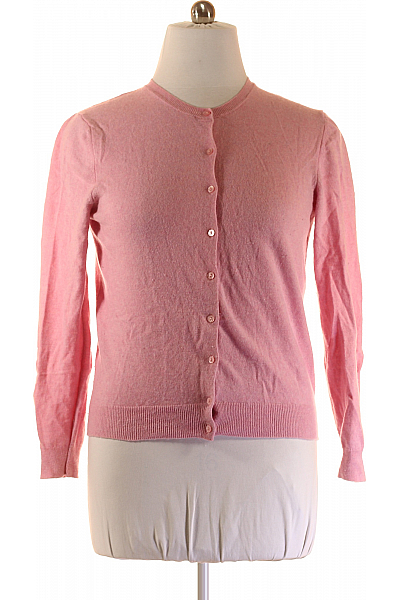 BENETTON Dámský Cardigan Vlněný Růžový Vel. L