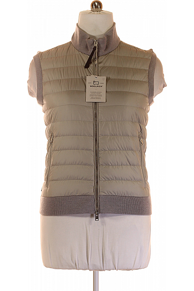 Kratká Dámská Vesta Šedá Woolrich Vel. L