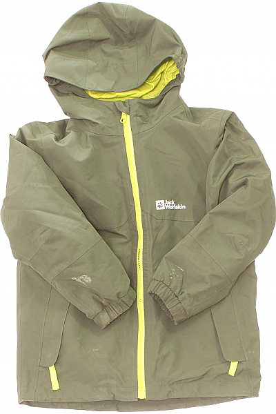Jack Wolfskin Chlapecké Bunda Zelená