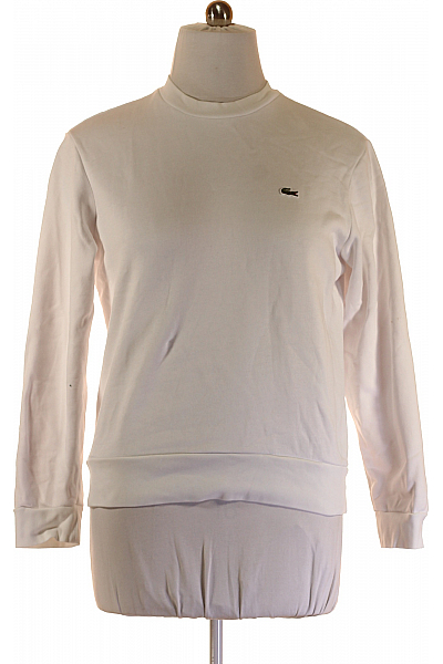 LACOSTE Pánská Mikina Bez Zapínání Bílá Second hand Vel. L