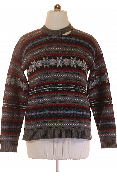 Pánský Svetr Se Vzorem Vlněný Barevný Woolrich Vel. M