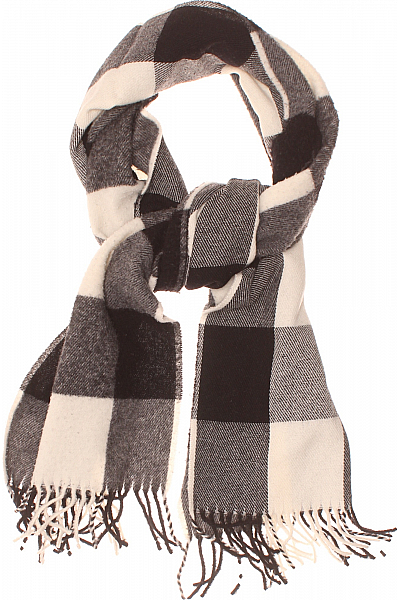 Šála Vlněné Černobílé Woolrich