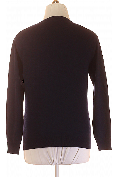 Pánský Svetr Hedvábný Modrý Second hand Vel. XL