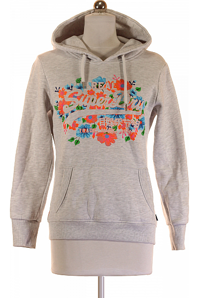 SUPERDRY Dámská Mikina Šedá Second Hand Vel.  38
