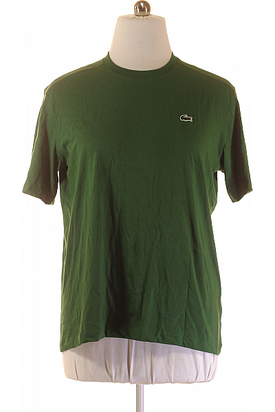 Jednoduché Pánské Tričko Zelené LACOSTE Vel.  XL