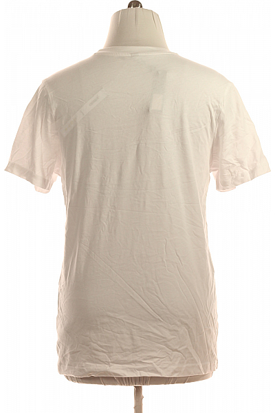 Mister Tee Pánské Tričko s Potiskem Bílé Second hand Vel. XL