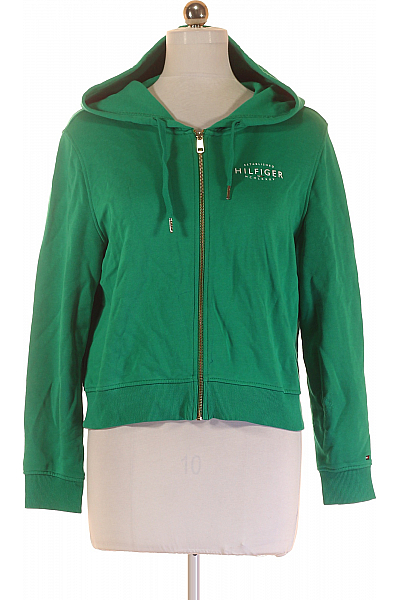 Dámská Mikina Rozepínací Zelená TOMMY HILFIGER Vel. L