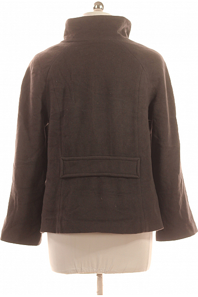 Dámský Krátký Kabátek Hnědý HALLHUBER Second hand Vel. 38