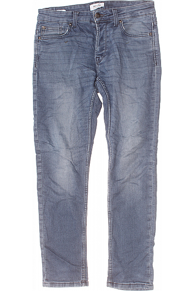 ONLY & SONS Rovné Džíny Strečové Bavlněné Modré Seprané Vel. 32
