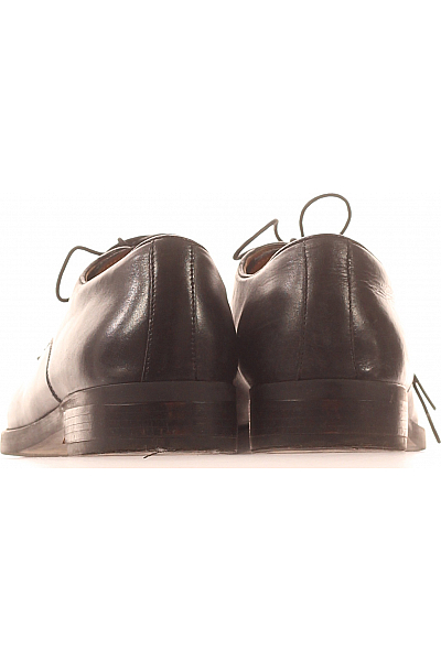 Pánské Polobotky Kožené Černé Vel. 44