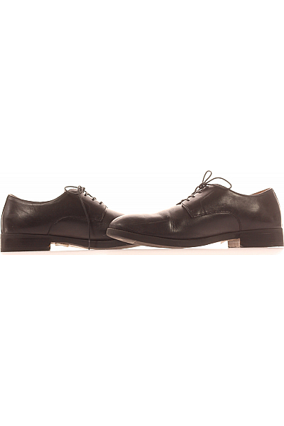 Pánské Polobotky Kožené Černé Vel. 44