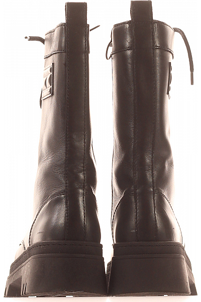 TOMMY HILFIGER Dámské Workery Kožené Černé Second hand Vel.  39