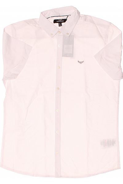 THREADBARE Pánská Košile Jednobarevná Bílá Outlet Vel.  M