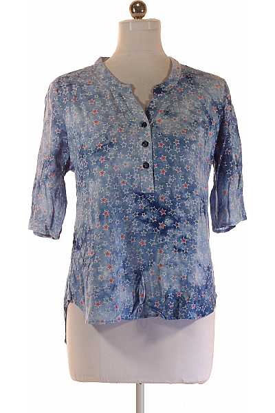 Vzorovaná  Halenka Modrá Vel. L Vzorovaná  Halenka Modrá Vel. L