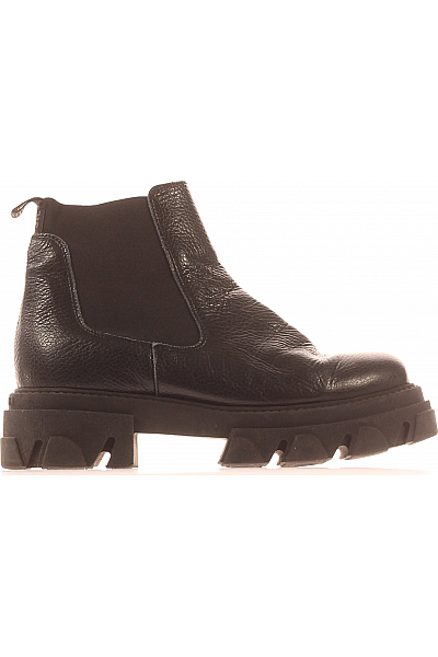 Dámské Kotníkové Boty Kožené Černé Steve Madden Vel.  40