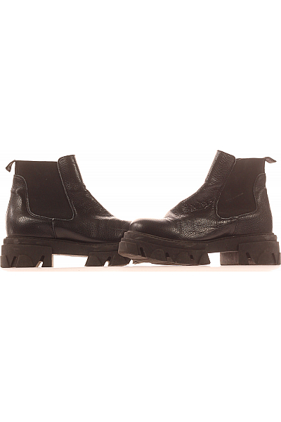Dámské Kotníkové Boty Kožené Černé Steve Madden Vel.  40