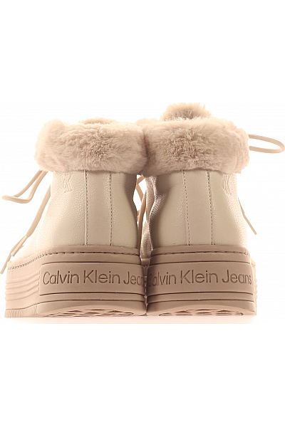 Dámské Boty Kožené Béžové Calvin Klein Vel.  41