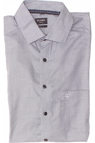 OLYMP Vzorovaná Pánská Košile Modrá Vel. 42