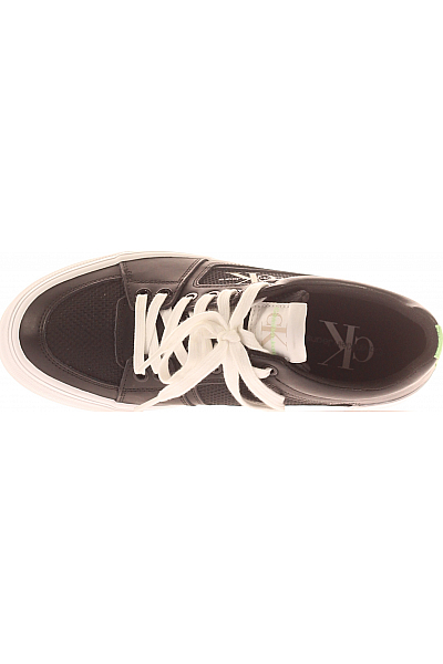 Calvin Klein Dámské Boty Kožené Černobílé Second hand Vel. 39