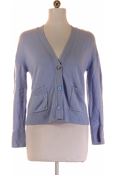 Dámský Svetr Vlněný Modrý MARCCAIN Second Hand Vel. N 2